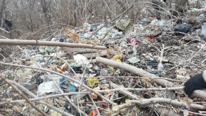 Добровольцы вывезли гору мусора в районе бийского лесозавода