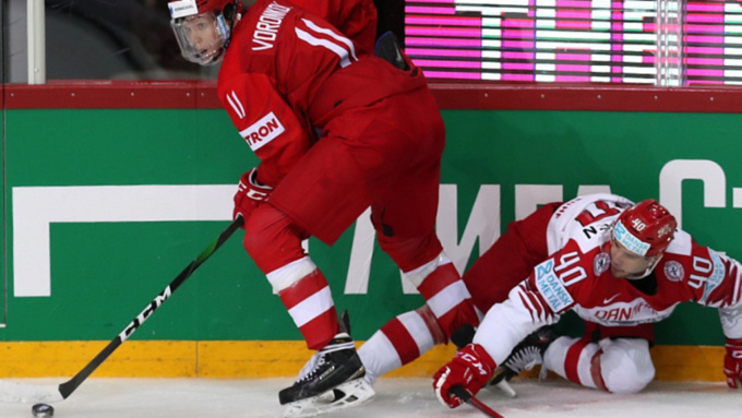 Сборная России выиграла у Дании на чемпионате мира по хоккею