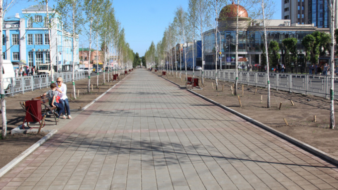 Мэрия Барнаула не планирует продолжать благоустраивать аллею на Ленина 